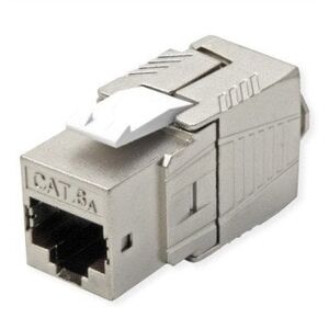 ROLINE Cat.6A (Class EA) Keystone, RJ-45, θωρακισμένο, χωρίς εργαλεία, GHMT, ασημί