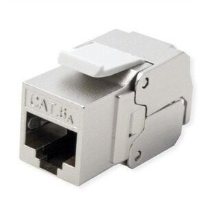 ROLINE Cat.6A (Class EA) Keystone, RJ-45, STP, με κλείστρο, χωρίς εργαλεία, ασημί