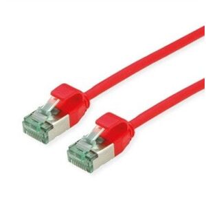 ROLINE RM U/FTP DataCenter Patch Cord Cat.6A (Class EA), στενό, κόκκινο, 1 m
