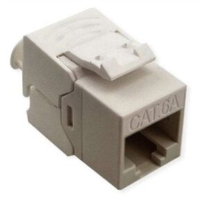 ROLINE Keystone Jack, Cat.6A (Class EA), RJ-45, UTP, χωρίς εργαλεία, SLIM και SHORT, λευκό