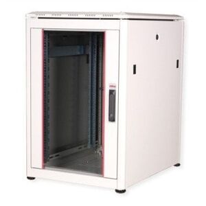 ROLINE 19-ιντσών δικτυακός πίνακας Pro 16 U, 600x800 WxD, γυάλινη πόρτα, γκρι