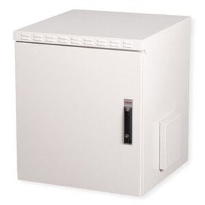 ROLINE 19-ιντσών επιτοίχια θήκη Pro 12 U, 600x600 WxD IP55 γκρι εξωτερική