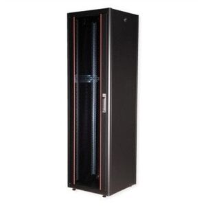 ROLINE Βασικό ντουλάπι δικτύου 19 ιντσών 42 U, 600x600 ΠxΒ, γυάλινη πόρτα, μαύρο