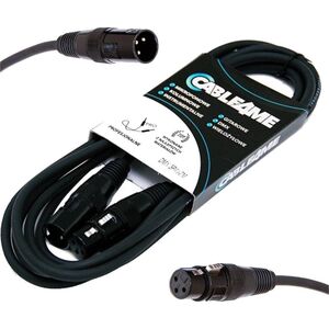 CABLE4ME KABEL DMX AES/EBU XLR-3Pin DO OŚWIETLENIA 3m CZARNY 110 ohm