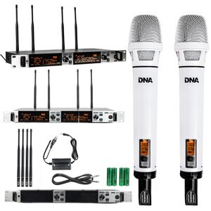 DNA PSV 2 mikrofon bezprzewodowy 2x nadajnik doręczny system nagłośnienia UHF 518-542 MHz