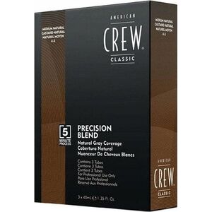 American Crew Set Trio, American Crew, Precision Blend, Semi-Permanent Hair Dye, 4-5 Natural Grey, 3 pcs, 40 ml Unisex