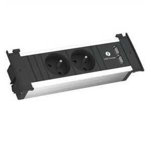 BACHMANN KAPSA S 2xUTE 1xUSB Ładowarka sieciowa 2.0m CEE7/7