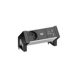 BACHMANN DESK2 ALU BLACK 1xUTE 1xUSB Ładowarka 0,2m GST18