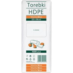 Torebki spożywcze 14x4x32 22x32cm 1000 sztuk HDPE  [120|37]