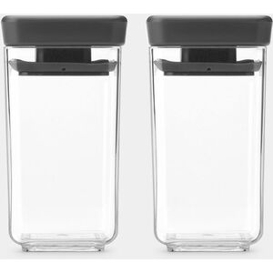 BRABANTIA σετ κουτιών αποθήκευσης 2 τεμαχίων Σκούρο Γκρι 101137