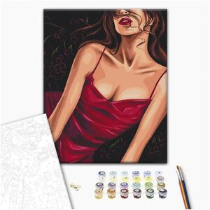 Malowanie po numerach BRUSHME, 40x50 cm, uwodzicielska czerwień, 1 szt., w pudełku