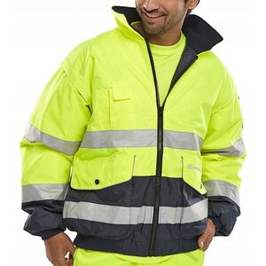 Kurtka ostrzegawcza BEESWIFT Europa, typu bomber, rozm. 3XL, żółta