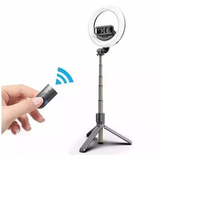 Mocco 4σε1 Καθολικό Selfie Stick με 3-Τόνους LED Λάμπα / Βάση Τρίποδο / Bluetooth Τηλεχειριστήριο