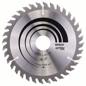 Bosch Tarcza pilarska Optiline Wood 165 x 30mm 36z (2608640603)