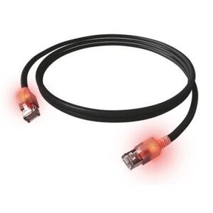 Kabel krosowy EasyLan S/FTP DualBoot LED Cat.6A, RJ45 / RJ45, LSOH, czarny, 7,5 m