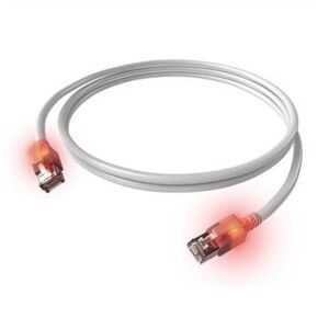 Kabel krosowy EasyLan S/FTP DualBoot LED Cat.6A, RJ45 / RJ45, LSOH, biały, 7,5 m