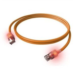 Kabel krosowy EasyLan S/FTP DualBoot LED Cat.6A, RJ45 / RJ45, LSOH, pomarańczowy, 7,5 m