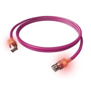 Kabel krosowy EasyLan S/FTP DualBoot LED Cat.6A, RJ45 / RJ45, LSOH, fioletowy, 7,5 m