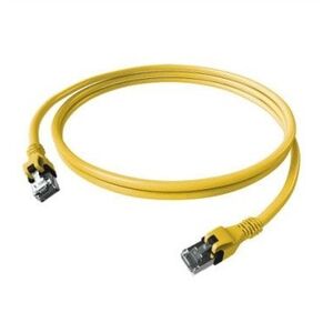 EasyLan DualBoot PushPull Patch Cable Cat.6A (Class EA), S/FTP, RJ45 / RJ45, żółty, 5 m