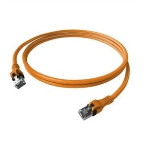 EasyLan DualBoot PushPull Patch Cable Cat.6A (Class EA), S/FTP, RJ45 / RJ45, pomarańczowy, 3 m