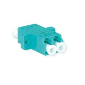 Adapter TELEGRTNER LC/APC Duplex, wielomodowy, tuleja z tworzywa sztucznego, obudowa z tworzywa sztucznego, turkusowy, Z77