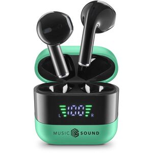 Music Sound 8018080488641 Zestaw słuchawkowy Bezprzewodowy Douszny Połączenia/muzyka Bluetooth Zielony