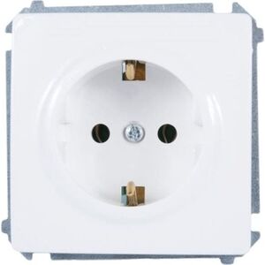 Kontakt-Simon Simon Basic Gniazdo wtyczkowe Schuko do wersji IP44 z przesłonami (moduł) 16A, 250V~,zaciski śrubowe biały BMGSZ1BZ.01/11