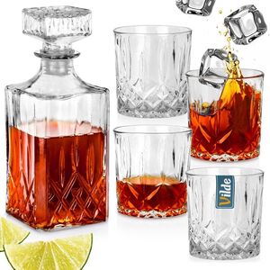 Καράφα και Ποτήρια για Ουίσκι Γυάλινα Vilde 900 ml + 4x300 ml 5 τεμ.