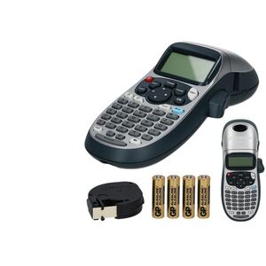 Drukarka DYMO LetraTag LT-100H SILVER dla domu, dzieci, Home Office (LT-XR) 2174577 + taśma DYMO LT 12mm + 4 baterie AA