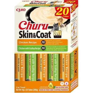 INABA CAT CHURU SKIN & COAT CHICKEN λιχουδιά για γάτες 20x14g (280g)