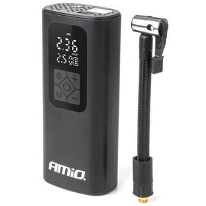 Kompresor samochodowy bezprzewodowy akumulatorowy powerbank LED USB-C 40W AMIO-04377