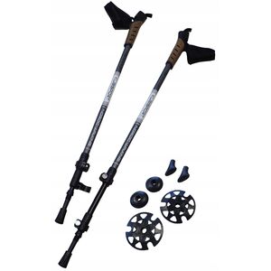 Kije Trekkingowe Regulowane Składane z Szybkozłączką KUBISPORT 145-72 cm
