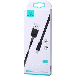 Kabel USB Usams USB-A - Lightning 1.2 m Czarny (SJ199IP01)