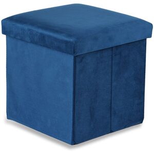 Pufa składana M - 30x30x30cm aksamit granat