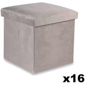 Pufa składana M - 30x30x30cm aksamit beż x 16