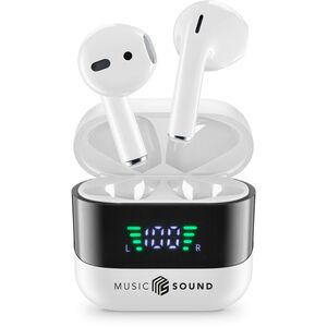 Music Sound 8018080488627 Zestaw słuchawkowy Bezprzewodowy Douszny Połączenia/muzyka Bluetooth Biały