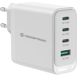 Conceptronic ALTHEA22W100 ładowarka do urządzeń przenośnych Uniwersalne Biały Prąd przemienny Szybkie ładowanie Wewnętrzna
