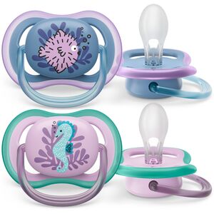 Philips AVENT ultra air SCF085/61 Soother, Classic baby pacifier, Orthodontic, Silicone, Boy/Girl, Dishwasher proof