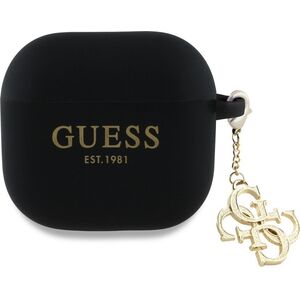 Guess GUA4LECG4K AirPods 4 cover czarny/black Silicone 4G Charm