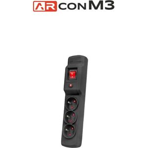 Listwa przeciwprzepięciowa 3 gniazda 5m Czarna ARcon M3 firmy Armac