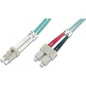Intellinet Network Solutions krosowy LC-SC duplex 1m 50/125 OM3 wielomodowy (303805)