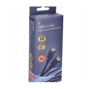 Solight HDMI kabel s Ethernetem, HDMI 2.0 A konektor - HDMI 2.0 A konektor, blistr, 3m
