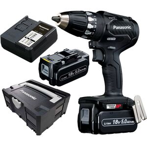Wiertarko-wkrętarka 18V Panasinic EY74A3 + Systainer + 2x 5.0Ah + ładowarka