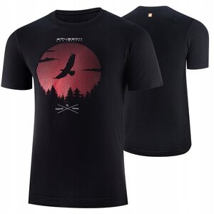 SS1265M Koszulka męska z krótkim rękawem OUTDOOR WOOL PRO czarny L - ORZEŁ 1