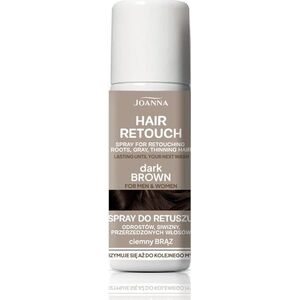 JOANNA Hair Retouch Spray do retuszu odrostów,siwizny i przerzedzonych włosów - Dark Brown 75 ml