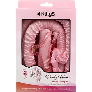KillyS Pinky Waves wałek do kręcenia włosów ze scrunchie i klamrą