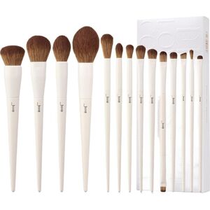 JESSUP Luxury Light Gray Comprehensive Brush zestaw pędzli do makijażu oczu i twarzy T329 14szt.