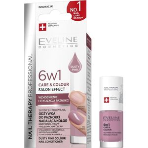 Eveline Cosmetics Nail Therapy Professional 6w1 Care &amp Colour skoncentrowana odżywka do paznokci nadająca kolor Dusty Pink