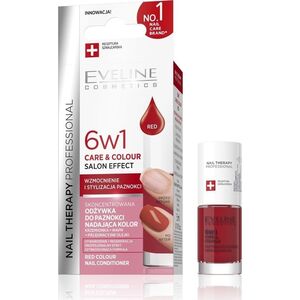Eveline Nail Therapy Professional Care&Colour Odżywka do paznokci nadająca kolor 6w1-red 5ml