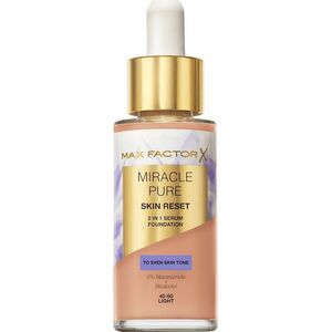 Max Factor Miracle Pure 2w1 Skin Reset Pielęgnujący podkład z serum o wegańskiej formule 30ml LIGHT (40-60)